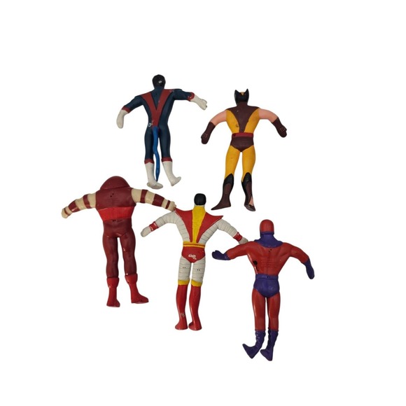 Lot of 5 Vintage Marvel Bend-ems Figures 1991 Lot Collection Action Figures - Picture 3 of 4